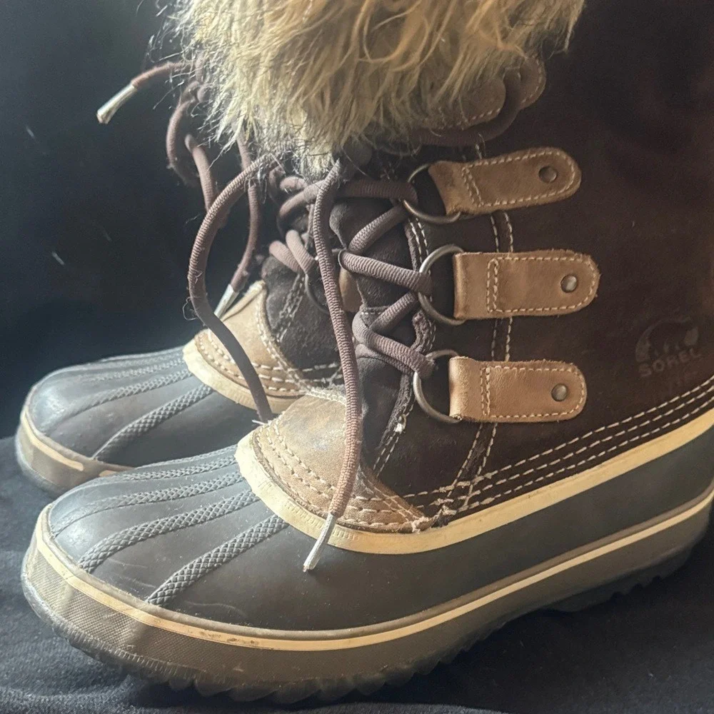 Sorel Joan of Arctic Brown Suede Faux Fur Waterproof Winter Boots NL1452-248‎ 7